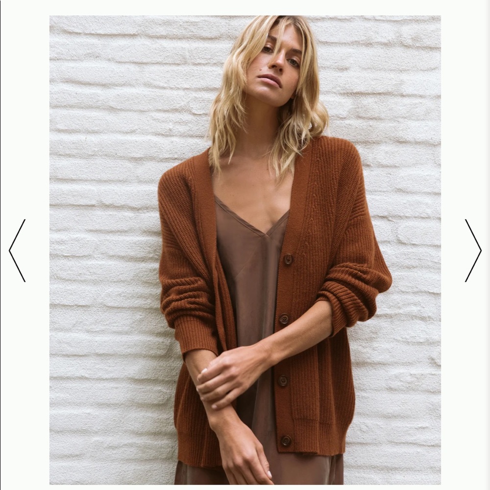 Cashmere Cocoon Cardigan in Cinnamon